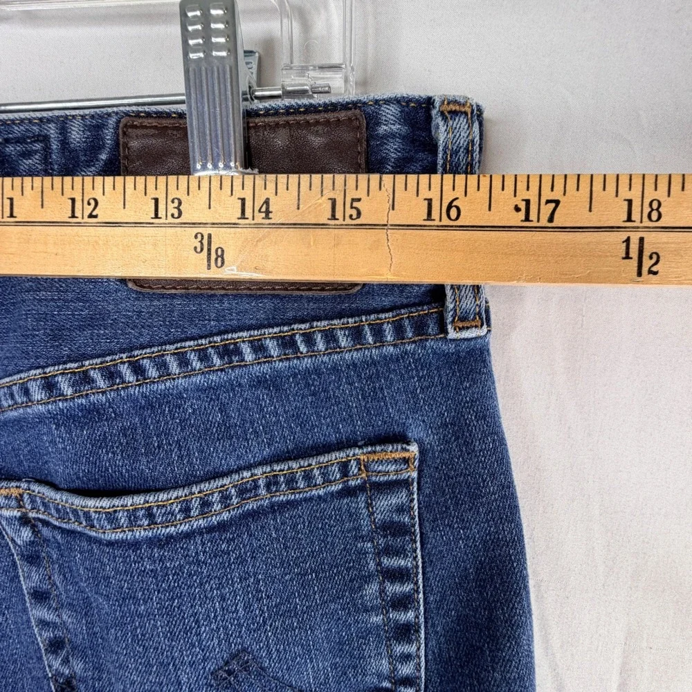 AG Adriano Goldschmied B-Type II Straight Jeans 33 Blue Medium Wash Denim